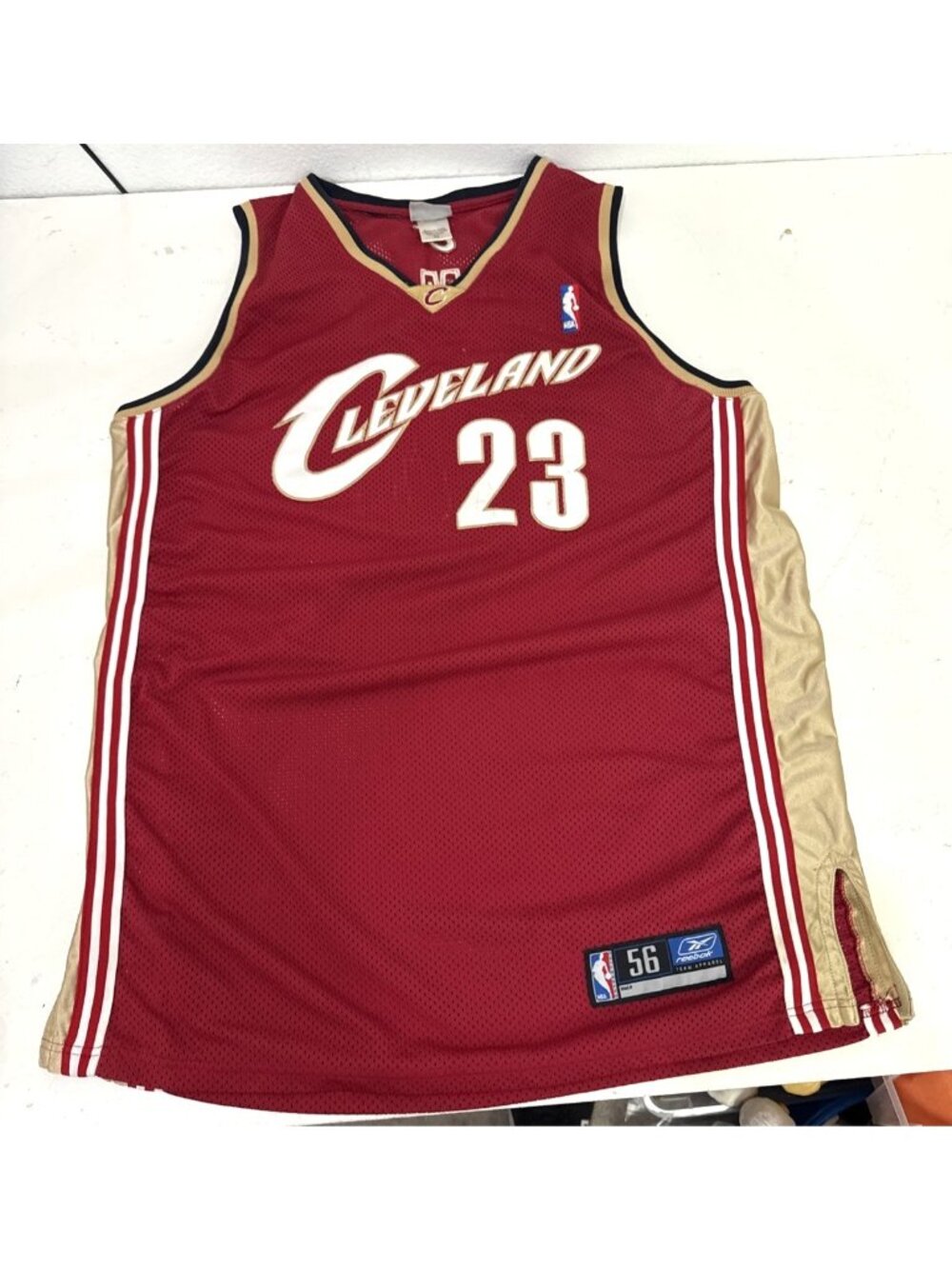 Vintage Cavaliers Jersey Adult Red Lebron James #23 Stitched Logo Mens 56 3XL